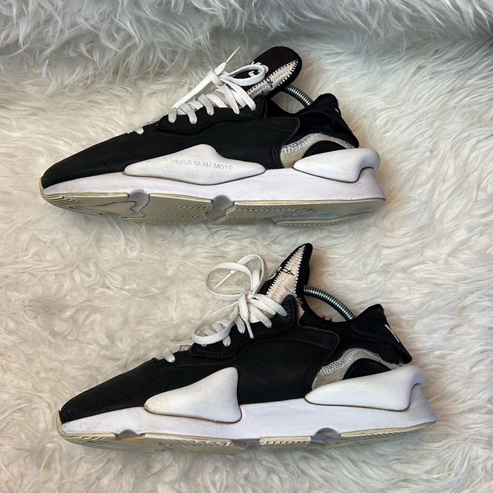 adidas Men’s Y-3 Kaiwa Black/White Chunky Futuristic Sneakers Size 8 US - Picture 7 of 17